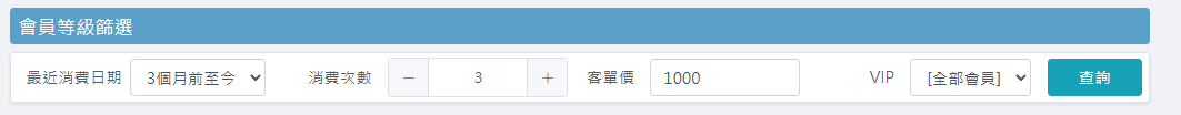 CRM會員等級篩選_艾克特